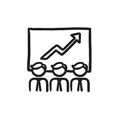 Image showing Business growth sketch icon.