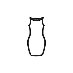 Image showing Dress sketch icon.