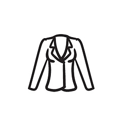 Image showing Jacket sketch icon.