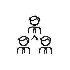 Image showing Business team sketch icon.