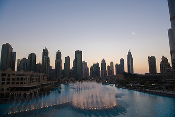 Image showing musical fountain in Dubai