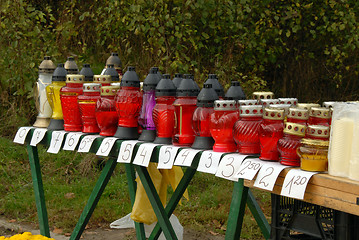 Image showing cemetery candles