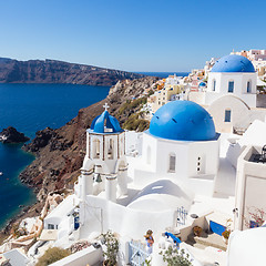 Image showing Traditional greek village of Oia, Santorini island, Greece.