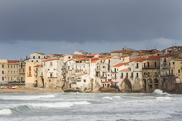 Image showing European Coastal travel townof Cefalu in Sicily, Italy.