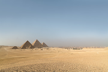 Image showing Giza pyramids in Cairo, Egypt.