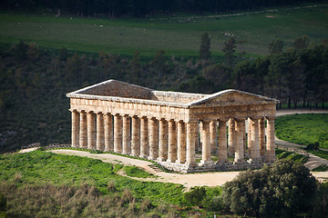 Image showing Segesta, ancient Greek temple, Sicily, Italy.