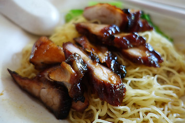 Image showing Popular Singapore Chinese street food, wantan mee