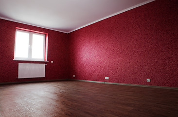 Image showing corner of empty red room