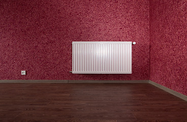 Image showing white heating radiator 