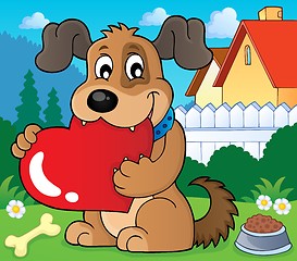 Image showing Valentine dog theme image 2