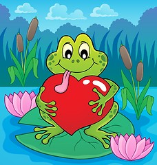 Image showing Valentine frog theme image 4