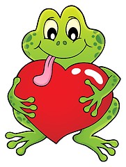 Image showing Valentine frog theme image 1