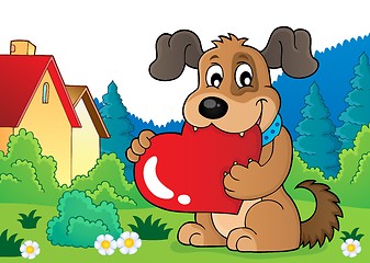 Image showing Valentine dog theme image 4