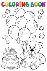 Image showing Coloring book teddy bear theme 4