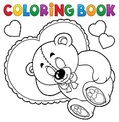 Image showing Coloring book teddy bear theme 2