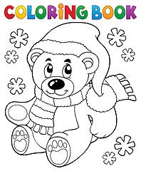 Image showing Coloring book teddy bear theme 3