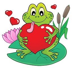 Image showing Valentine frog theme image 2