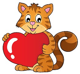 Image showing Valentine cat topic image 1