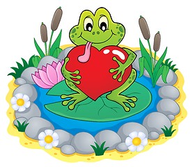 Image showing Valentine frog theme image 3