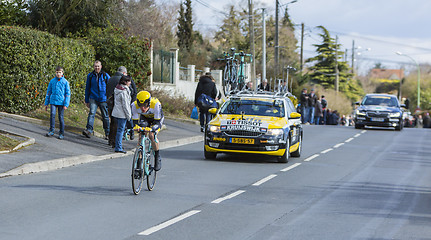 Image showing The Cyclist Steven Kruijswijk - Paris-Nice 2016 