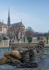 Image showing Old Paris docks