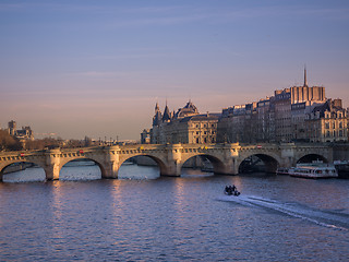 Image showing View on Paris France at dusk