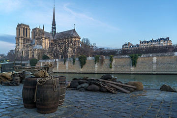 Image showing Old Paris docks