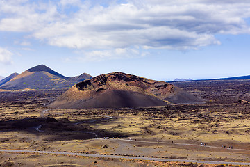 Image showing Beautiful colors in the volcanic landscape of Lanzarote.