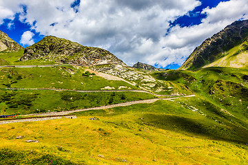 Image showing A beautiful summer day in the Swiss Alps