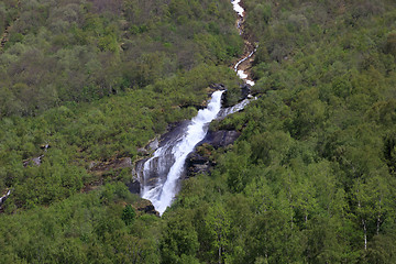 Image showing The snow melting creates streams along the mountainside west of 