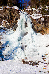 Image showing En frossen foss i Hardanger, Norge