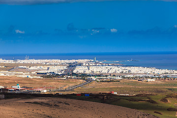 Image showing View to Arrecife, the capital of Lanzarote.