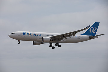 Image showing ARECIFE, SPAIN - APRIL, 15 2017: AirBus A330-200 of AirEuropa la
