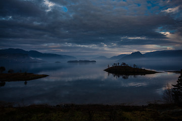 Image showing Kvam in Hardanger fjord, Norway, in a fascinating light