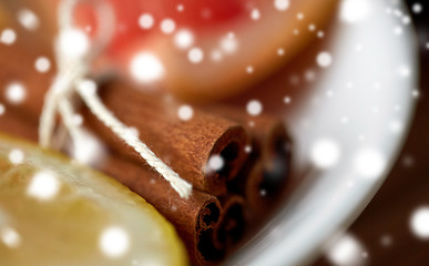 Image showing close up of cinnamon on plate