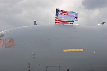 Image showing Flags of two countries