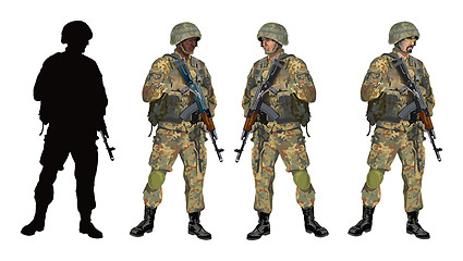 Image showing Soldier_camouflage_PART04