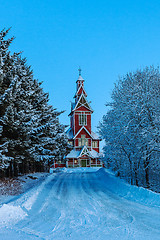 Image showing Church in wintry surroundings