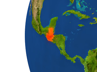 Image showing Guatemala on globe