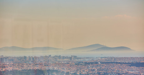 Image showing Asian part of Istanbul, the Uskudar shore, the aerial view