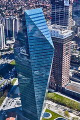 Image showing Istanbul, Turkey - 1 April, 2017: Arial view Levent Business District.