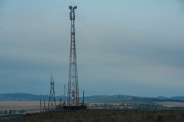 Image showing Telecommunications cell phone tower