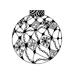 Image showing Handdrawn Christmas ball