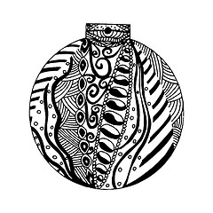 Image showing Handdrawn black and white ball