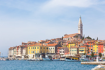 Image showing Panoramic view on old town Rovinj, Croatia.