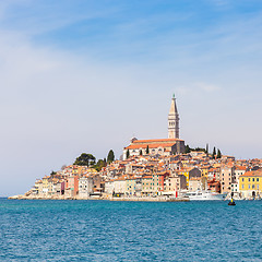 Image showing Panoramic view on old town Rovinj, Croatia.