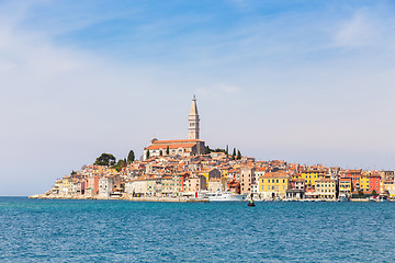 Image showing Panoramic view on old town Rovinj, Croatia.