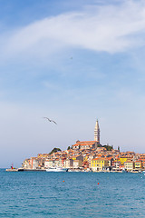 Image showing Panoramic view on old town Rovinj, Croatia.