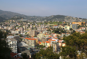 Image showing Sanremo or San Remo on Italian coast, areal view