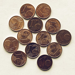 Image showing Vintage Euro coins